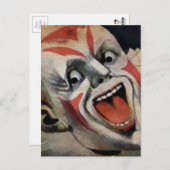 Creepy Clown Face Briefkaart (Voorkant / Achterkant)