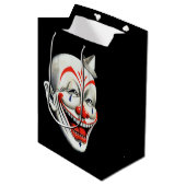 Creepy Clown Face Gift Bag Medium Cadeauzakje (Voorkant Gekanteld)