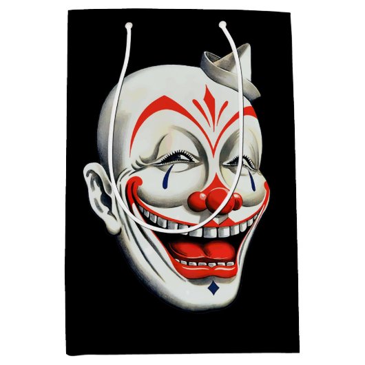 Creepy Clown Face Gift Bag Medium Cadeauzakje (Voorkant)