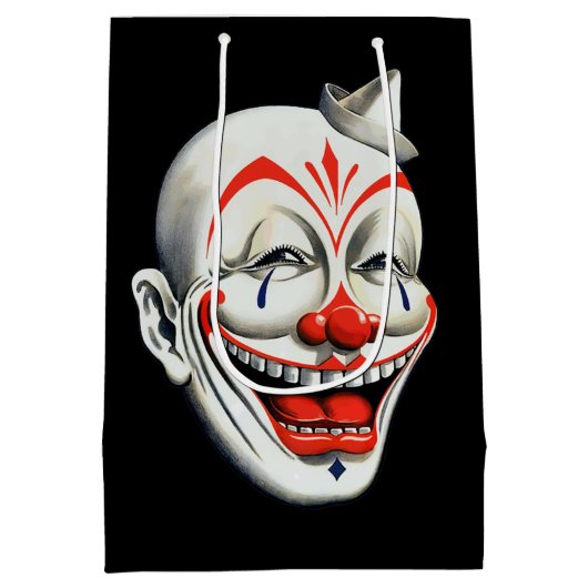 Creepy Clown Face Gift Bag Medium Cadeauzakje (Achterkant)