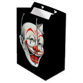 Creepy Clown Face Gift Bag Medium Cadeauzakje (Achterkant Gekanteld)