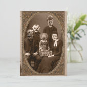 Creepy Clown Family Halloween Party Kaart (Staand voorkant)