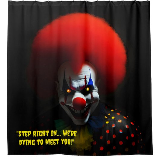 Creepy Clown Fobie Enge Gag Custom Douchegordijn (Voorkant)