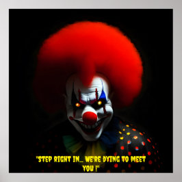 Creepy Clown Fobie Enge Gag Custom Poster