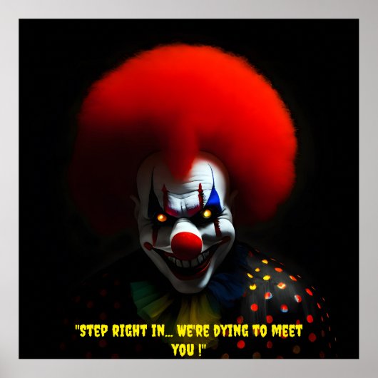 Creepy Clown Fobie Enge Gag Custom Poster (Voorkant)