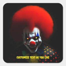 Creepy Clown Fobie Enge Gag Custom Vierkante Sticker