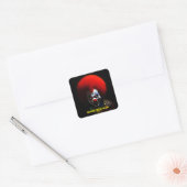 Creepy Clown Fobie Enge Gag Custom Vierkante Sticker (Envelop)