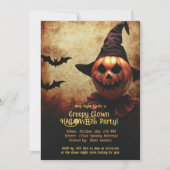 Creepy clown Halloween Bash Uitnodiging (Voorkant)