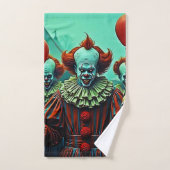 Creepy Clown Horror Scene Ontwerp Bad Handdoek (Handdoek)