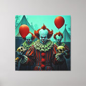 Creepy Clown Horror Scene Ontwerp Canvas Afdruk (Voorkant)