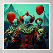Creepy Clown Horror Scene Ontwerp Poster (Voorkant)