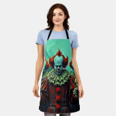 Creepy Clown Horror Scene Ontwerp Schort (Gedragen)