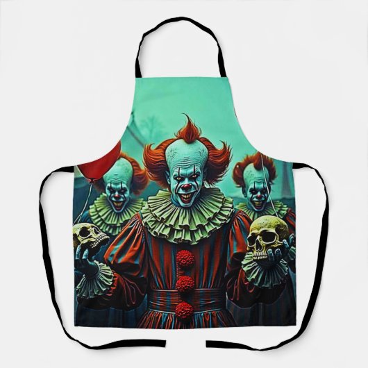 Creepy Clown Horror Scene Ontwerp Schort (Voorkant)