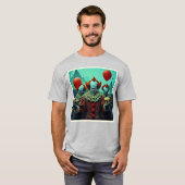 Creepy Clown Horror Scene Ontwerp T-shirt (Voorkant volledig)