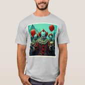 Creepy Clown Horror Scene Ontwerp T-shirt (Voorkant)