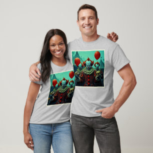 Creepy Clown Horror Scene Ontwerp T-shirt