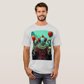 Creepy Clown Horror Scene Ontwerp T-shirt (Voorkant volledig)