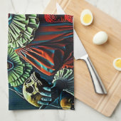 Creepy Clown Horror Scene Ontwerp Theedoek (Quarter Fold)