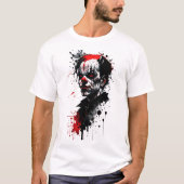 Creepy Clown Ink Splatter T-shirt (Voorkant)