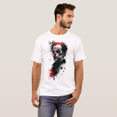 Creepy Clown Ink Splatter T-shirt (Voorkant volledig)
