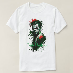 Creepy Clown Ink Splatter T-shirt