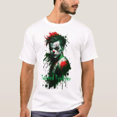Creepy Clown Ink Splatter T-shirt (Voorkant)