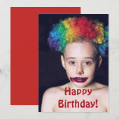 Creepy Clown Kind Happy Birthday-kaart Bedankkaart (Voorkant / Achterkant)