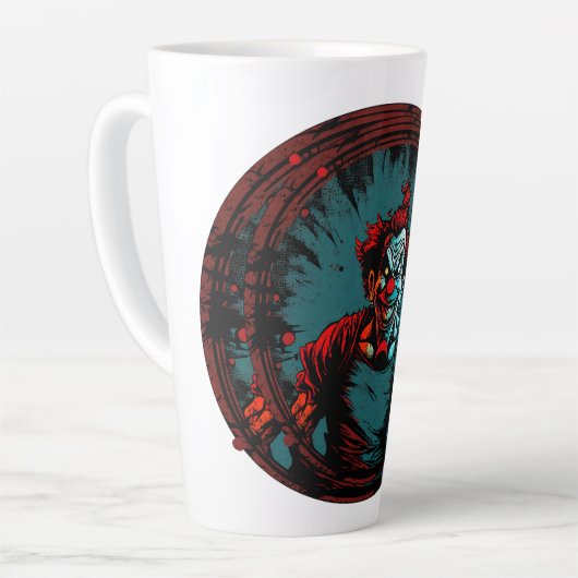 Creepy Clown Milk Cup Latte Mok (Linkerhoek)