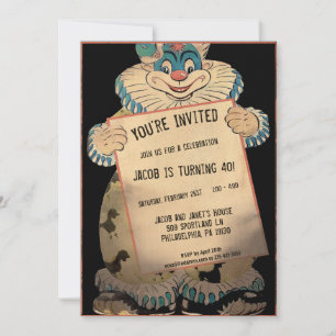  Creepy Clown  Party Invitation Kaart