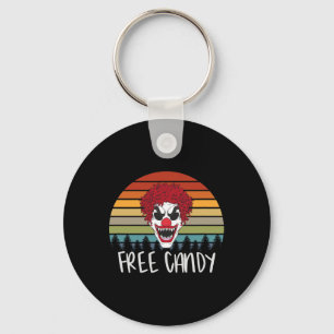 Creepy Clown Retro Scary Evil Horror Hallo Sleutelhanger