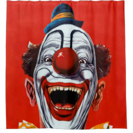 Creepy  Clown Shower Curtain Douchegordijn