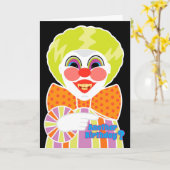 Creepy Clown verjaardag eng ouder worden Kaart (Gele Bloem)