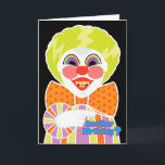 Creepy Clown verjaardag eng ouder worden Kaart<br><div class="desc">Het beste voor mensen die van griezelige clowns houden,  je wilt tenslotte mensen niet bang maken - toch? Deze lachende clown zegt wat we allemaal denken,  ouder worden is een beetje eng. Al met al leuk,  deze originele clown-illustratie is © Penny Cork.</div>