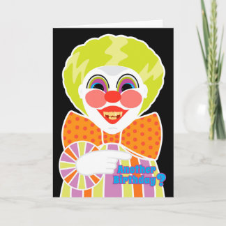 Creepy Clown verjaardag eng ouder worden Kaart