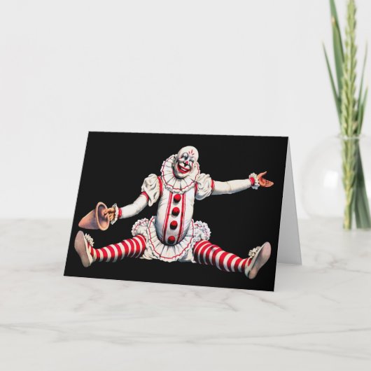 Creepy  Clown Verjaardag Kaart (Voorkant)