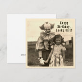 Creepy Clown  Verjaardagsfoto Feestdagenkaart (Voorkant / Achterkant)