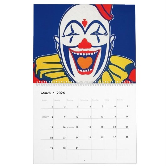  Creepy Clowns-agenda Kalender (Mar 2026)