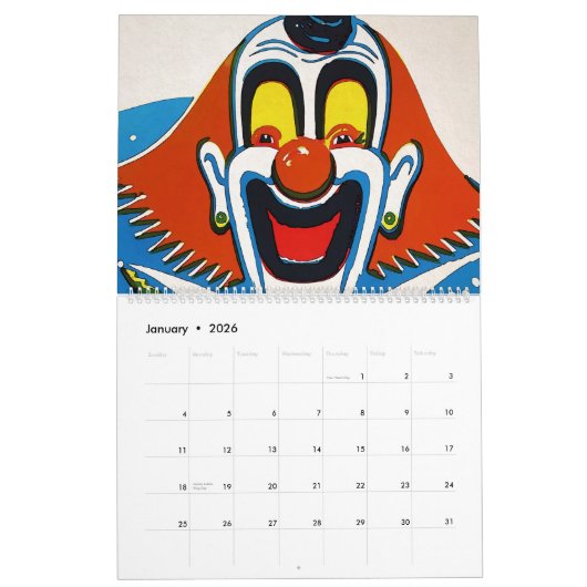  Creepy Clowns-agenda Kalender (Jan 2026)