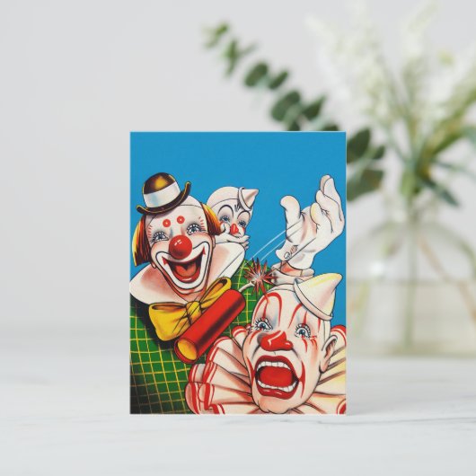 Creepy Clowns Briefkaart (Staand voorkant)