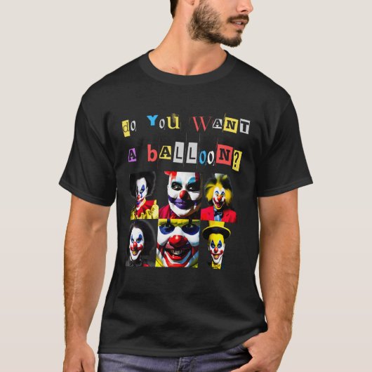 Creepy Clowns Smiling Horror Quote Sinister Distur T-shirt (Voorkant)