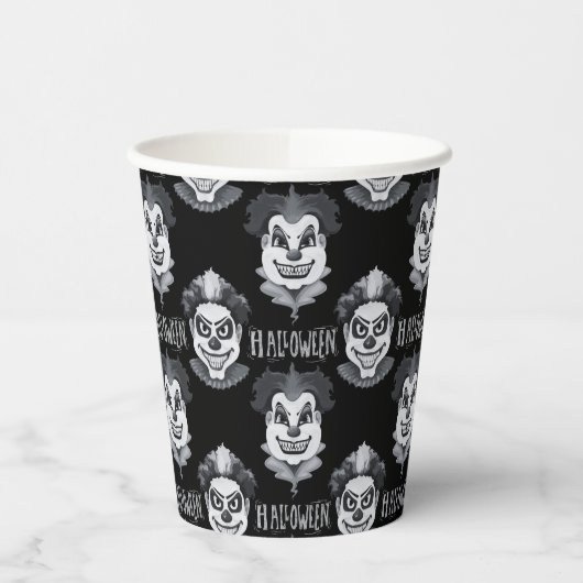 Creepy Clowns Spooky Halloween Party Papieren Bekers (Links)