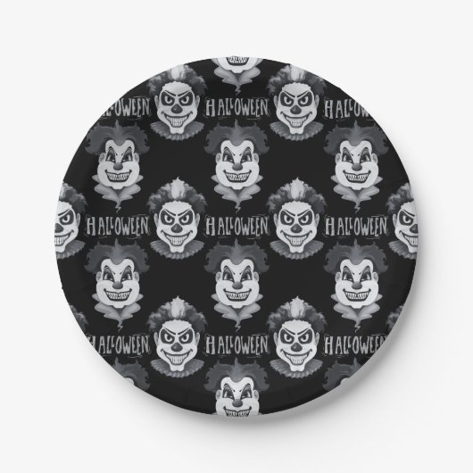 Creepy Clowns Spooky Halloween Party Papieren Bordje (Voorkant)