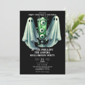 Creepy Cocktails & Kostuums Ghost Halloween Party Kaart (Staand voorkant)