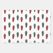 Creepy Coffin Christmas Wrapping Paper (Voorkant 3)