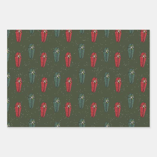 Creepy Coffin Christmas Wrapping Paper (Voorkant)