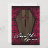 Creepy Coffin Invitation Kaart (Achterkant)