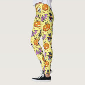 Creepy Cool Cartoon Halloween (geel) Leggings (Links)