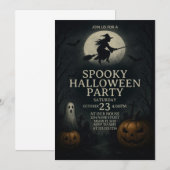 Creepy Cool Spooky Halloween Party Uitnodiging (Voorkant / Achterkant)