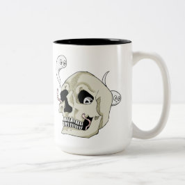 Creepy Crawler Skull Tweekleurige Koffiemok