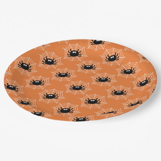 Creepy Crawlers Spiders Bugs Cobwebs Halloween Papieren Bordje (Gekanteld)